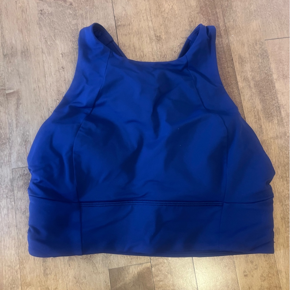 Blue Lululemon sports bra
